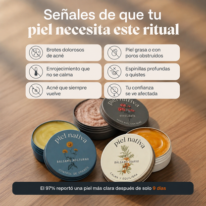 Piel Nativa — El sistema natural para piel con acné