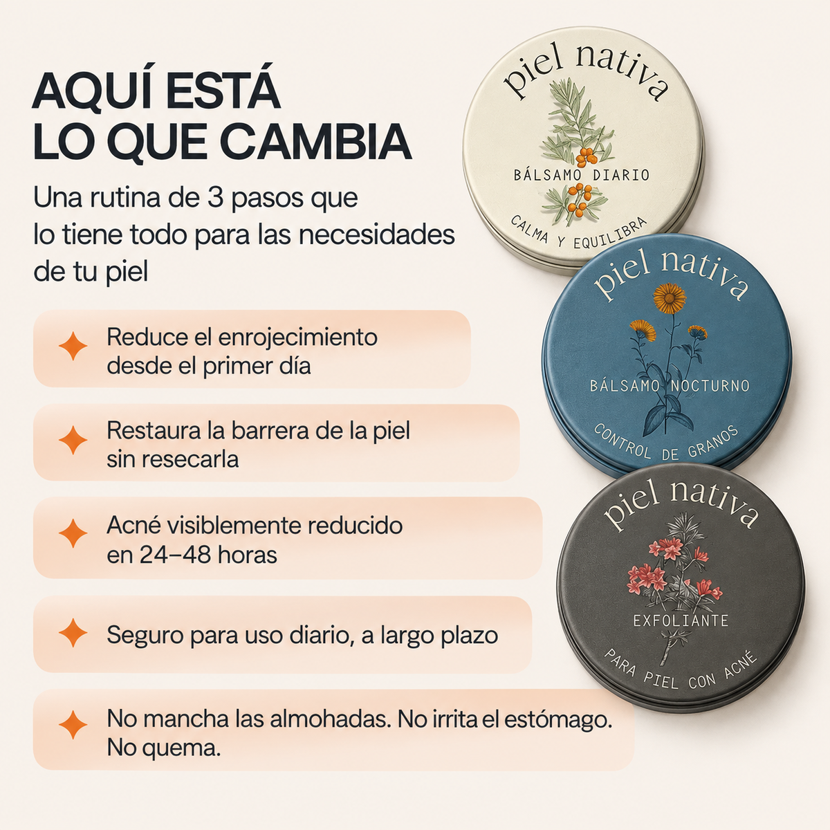 Piel Nativa — El sistema natural para piel con acné